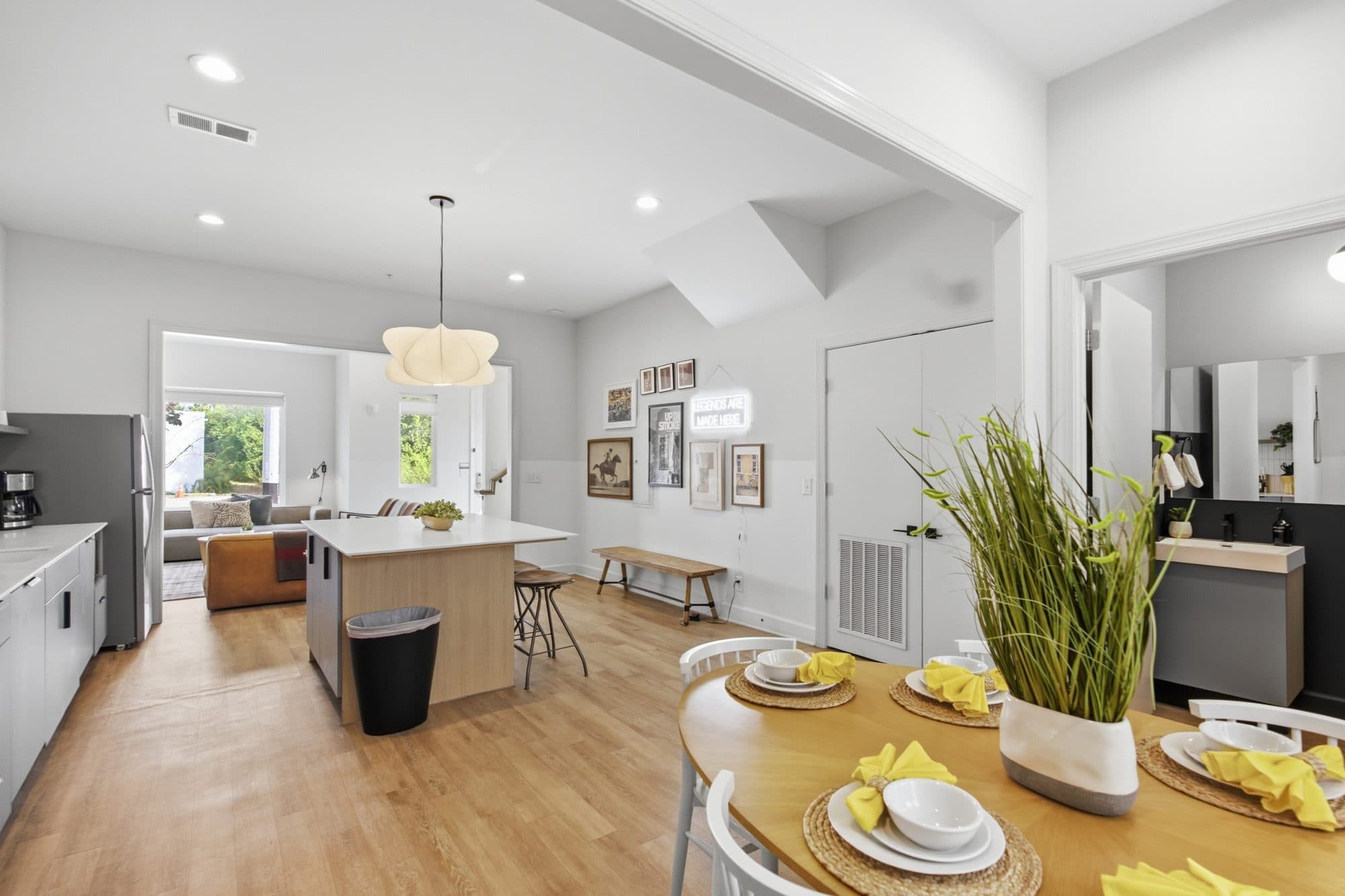 Kitchen and dining table in a Conway four-bedroom suite