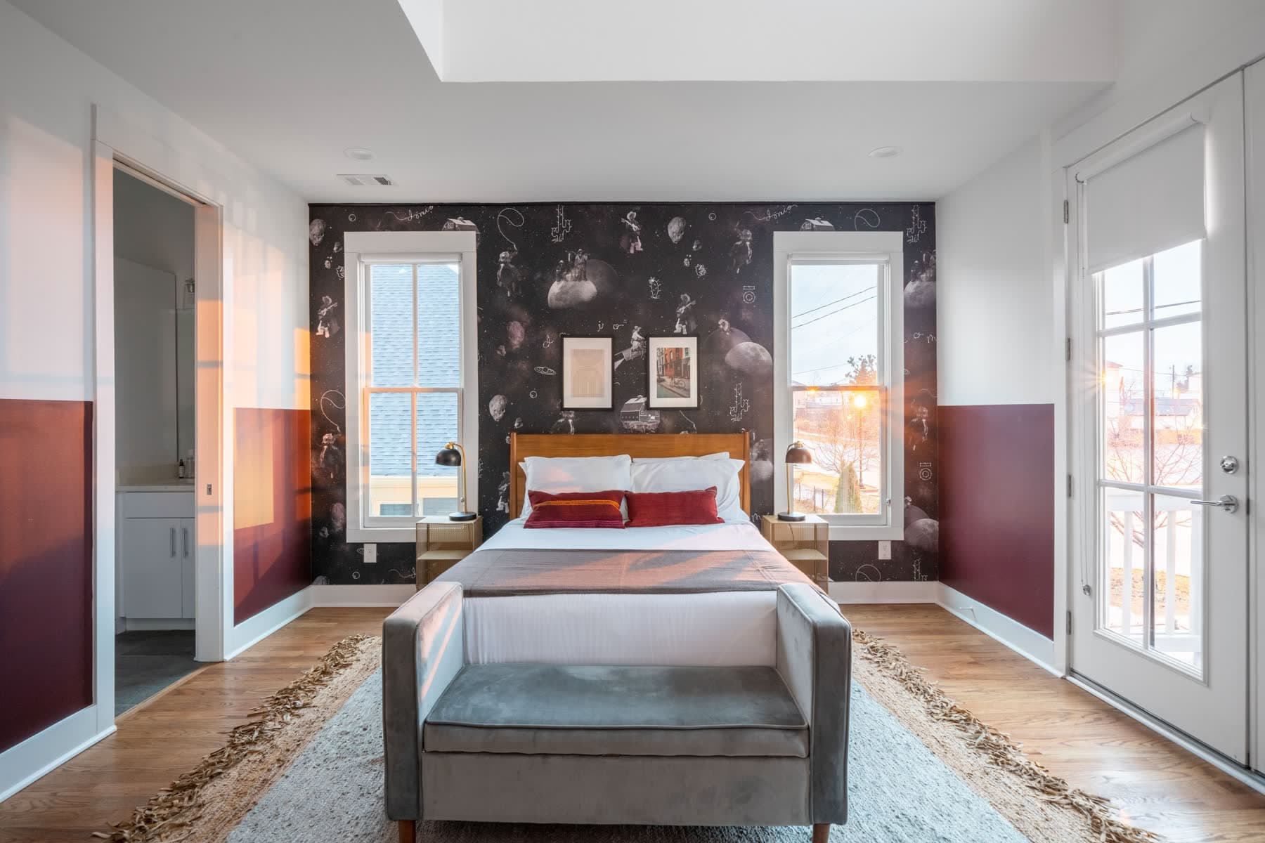 Primary bedroom in a Monroe house
