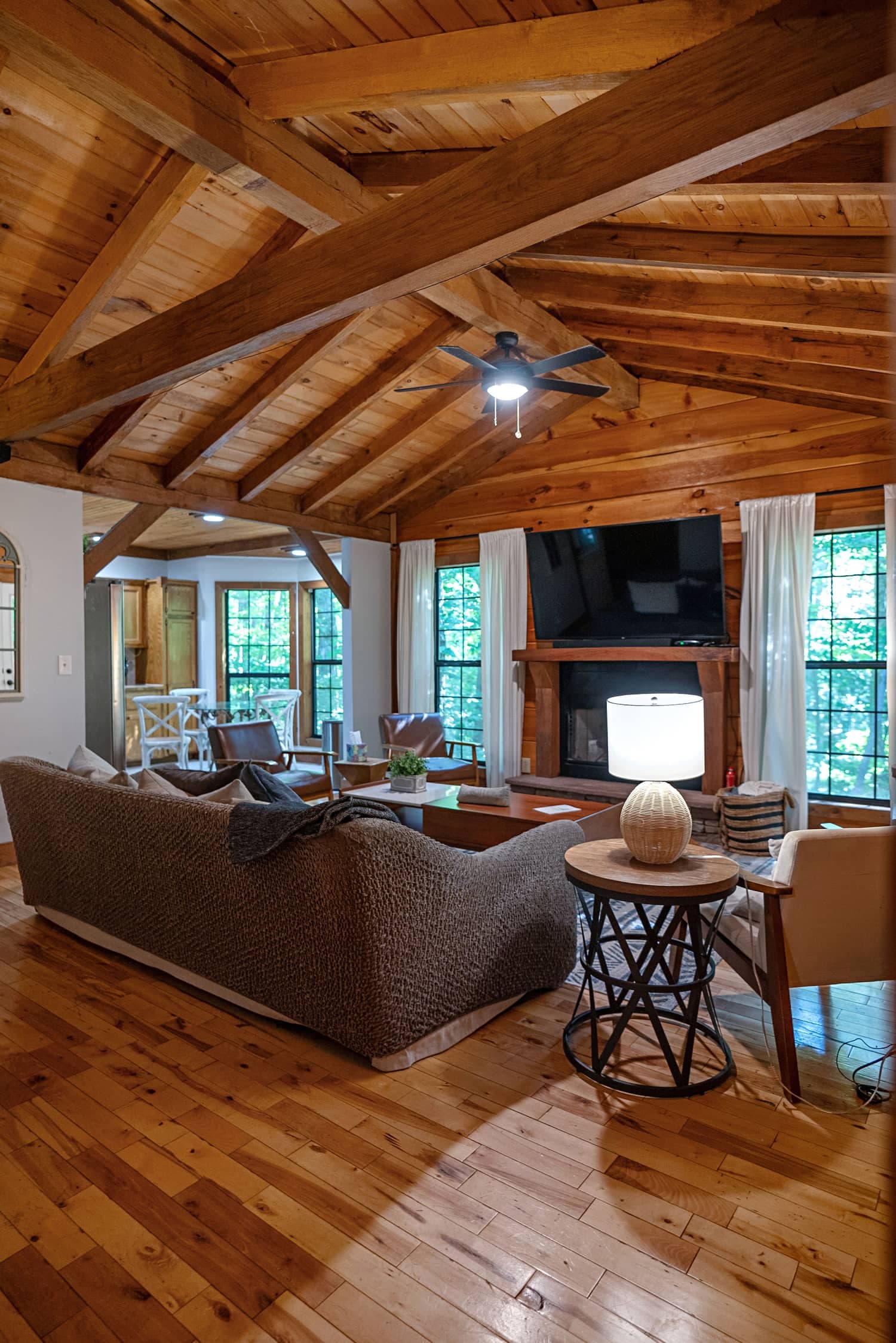 The great room in Terralodge's four-bedroom cabin